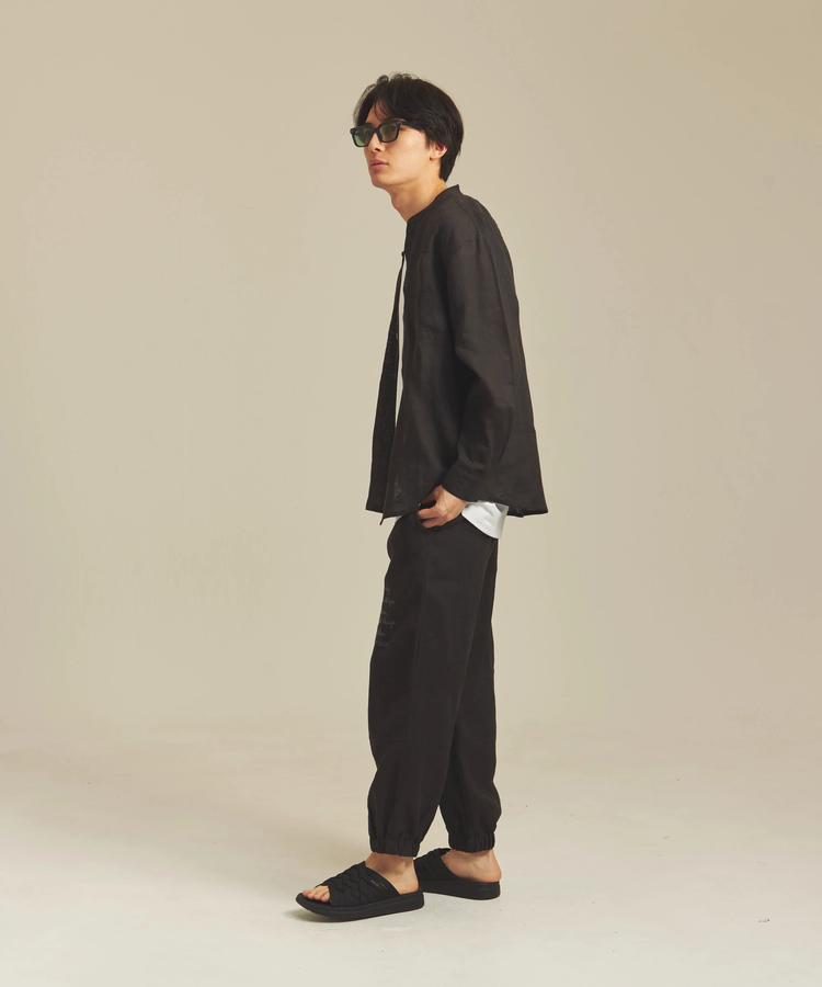 JACKROSE(ジャックローズ) |BAYCANT/ベイカント リネン100% バンドカラーLSシャツ *セットアップ対応(MENS)