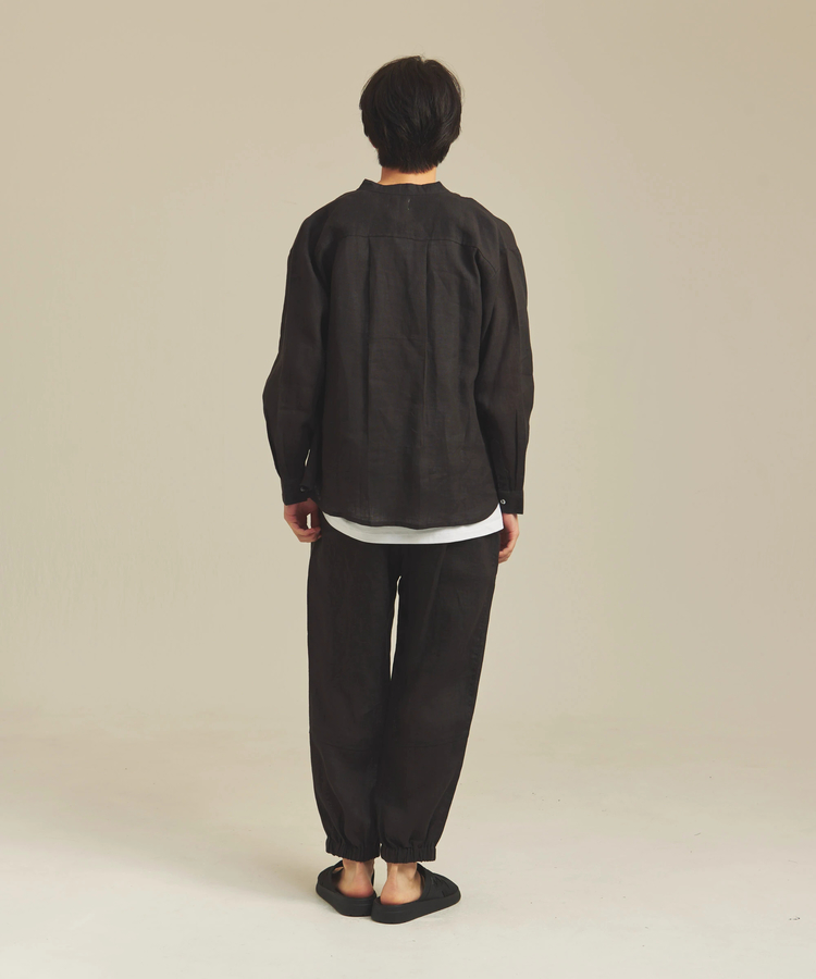 JACKROSE(ジャックローズ) |BAYCANT/ベイカント リネン100% バンドカラーLSシャツ *セットアップ対応(MENS)