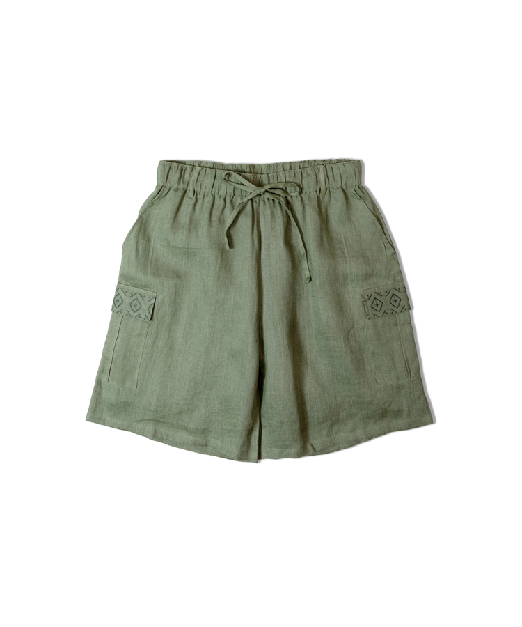 JACKROSE(ジャックローズ) |BAYCANT/ベイカント リネン100% カーゴショーツ *セットアップ対応(MENS)