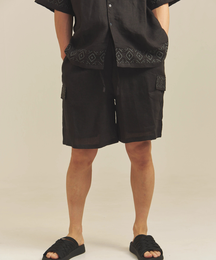 JACKROSE(ジャックローズ) |BAYCANT/ベイカント リネン100% カーゴショーツ *セットアップ対応(MENS)