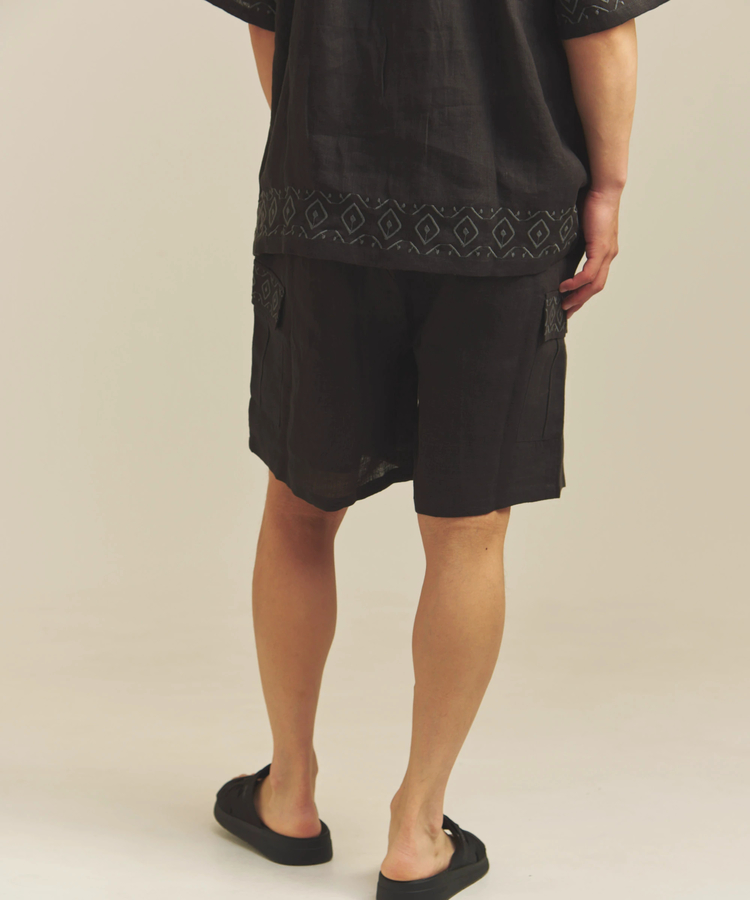 JACKROSE(ジャックローズ) |BAYCANT/ベイカント リネン100% カーゴショーツ *セットアップ対応(MENS)