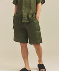 JACKROSE(ジャックローズ) |BAYCANT/ベイカント リネン100% カーゴショーツ *セットアップ対応(MENS)