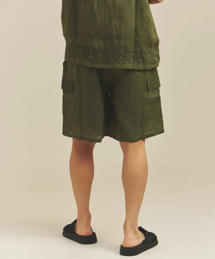 JACKROSE(ジャックローズ) |BAYCANT/ベイカント リネン100% カーゴショーツ *セットアップ対応(MENS)