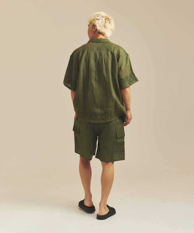 JACKROSE(ジャックローズ) |BAYCANT/ベイカント リネン100% カーゴショーツ *セットアップ対応(MENS)