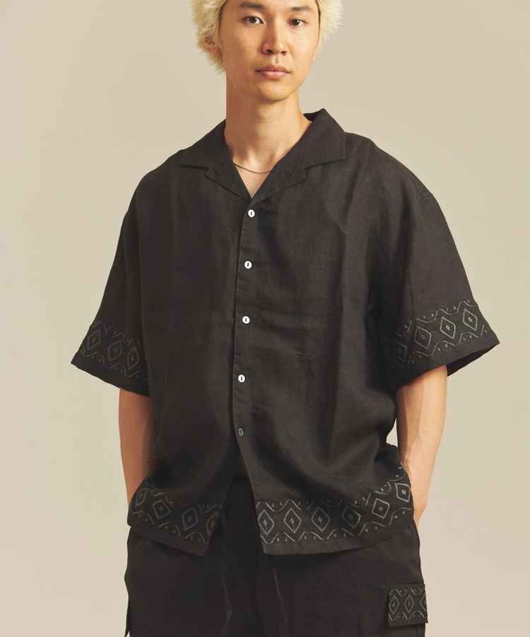 JACKROSE(ジャックローズ) |BAYCANT/ベイカント リネン100% オープンカラーSSシャツ *セットアップ対応(MENS)