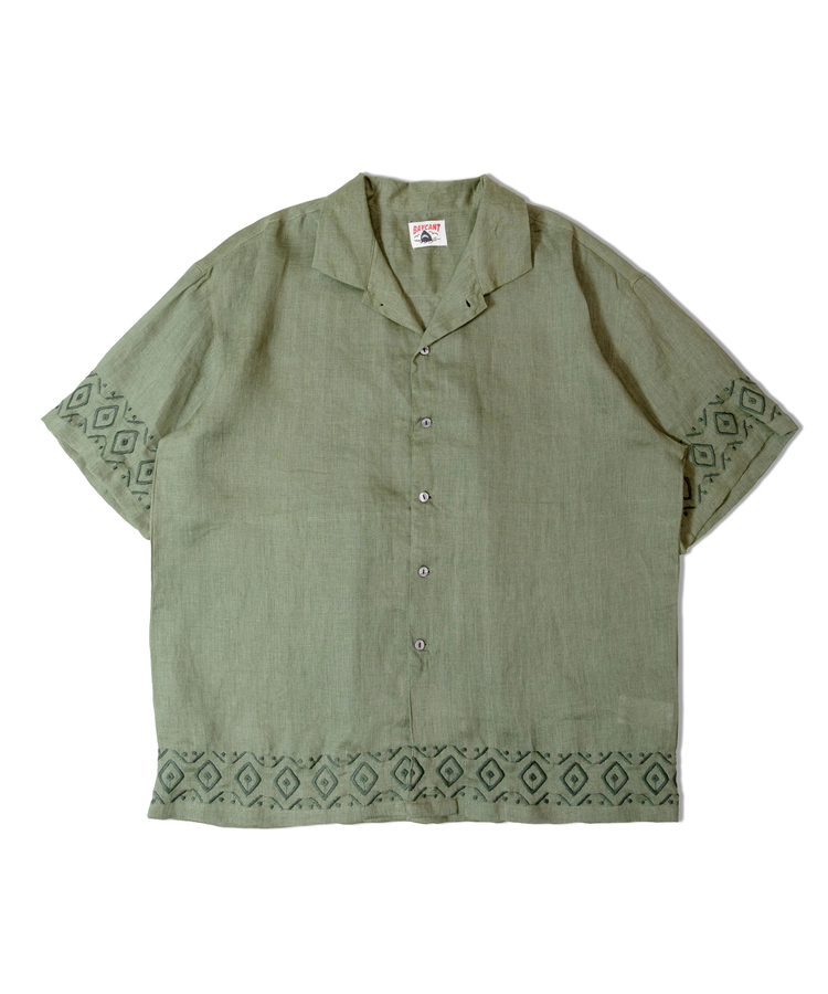 JACKROSE(ジャックローズ) |BAYCANT/ベイカント リネン100% オープンカラーSSシャツ *セットアップ対応(MENS)