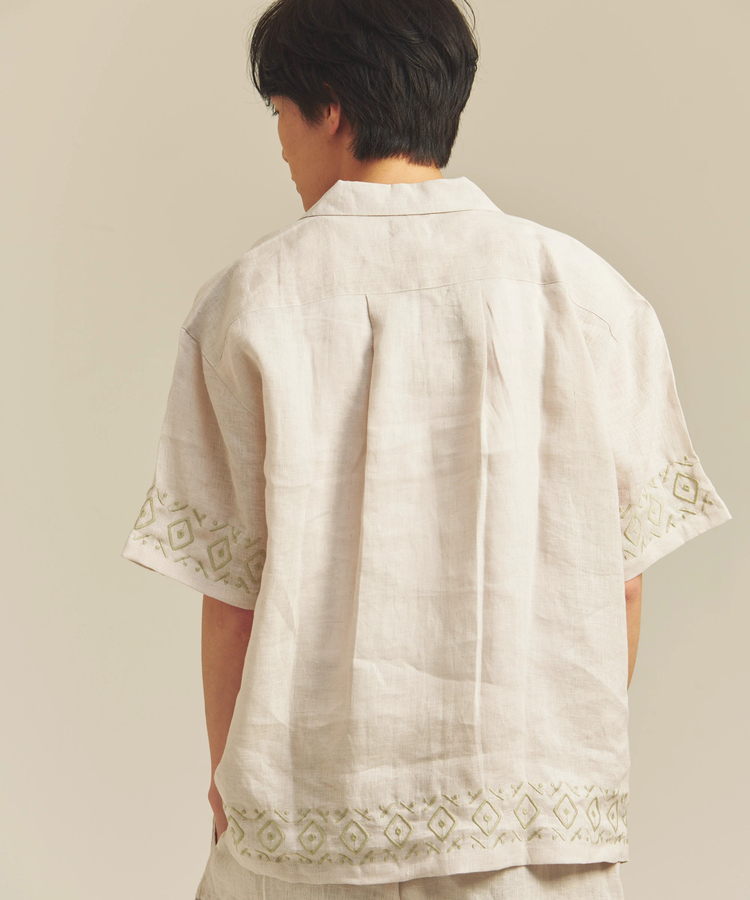 JACKROSE(ジャックローズ) |BAYCANT/ベイカント リネン100% オープンカラーSSシャツ *セットアップ対応(MENS)