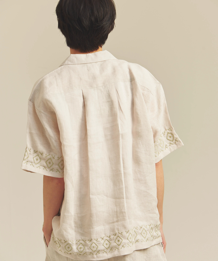 JACKROSE(ジャックローズ) |BAYCANT/ベイカント リネン100% オープンカラーSSシャツ *セットアップ対応(MENS)
