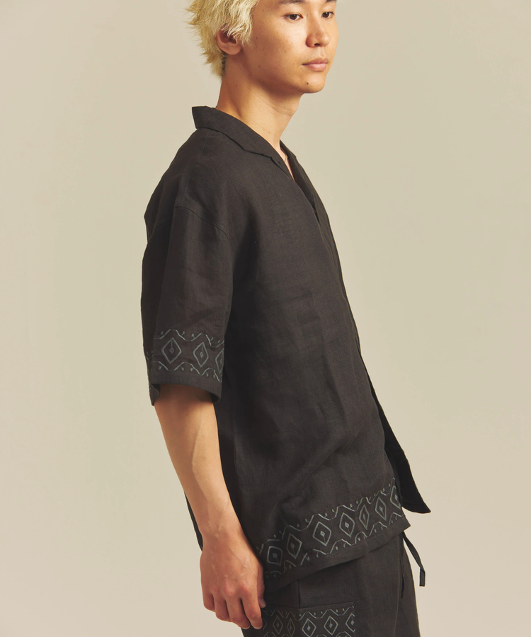 JACKROSE(ジャックローズ) |BAYCANT/ベイカント リネン100% オープンカラーSSシャツ *セットアップ対応(MENS)
