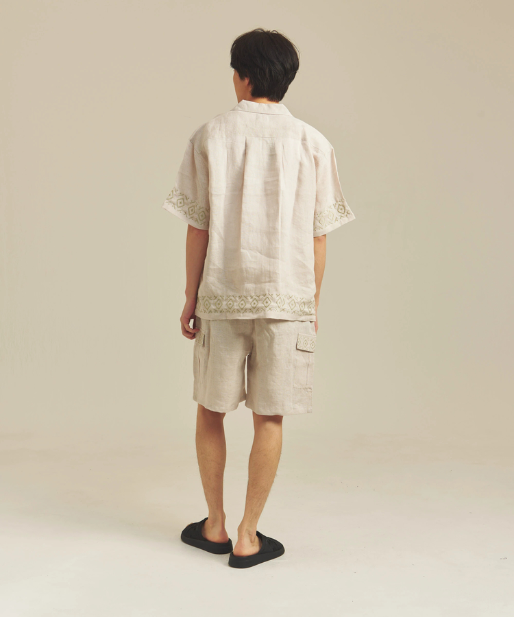 JACKROSE(ジャックローズ) |BAYCANT/ベイカント リネン100% オープンカラーSSシャツ *セットアップ対応(MENS)