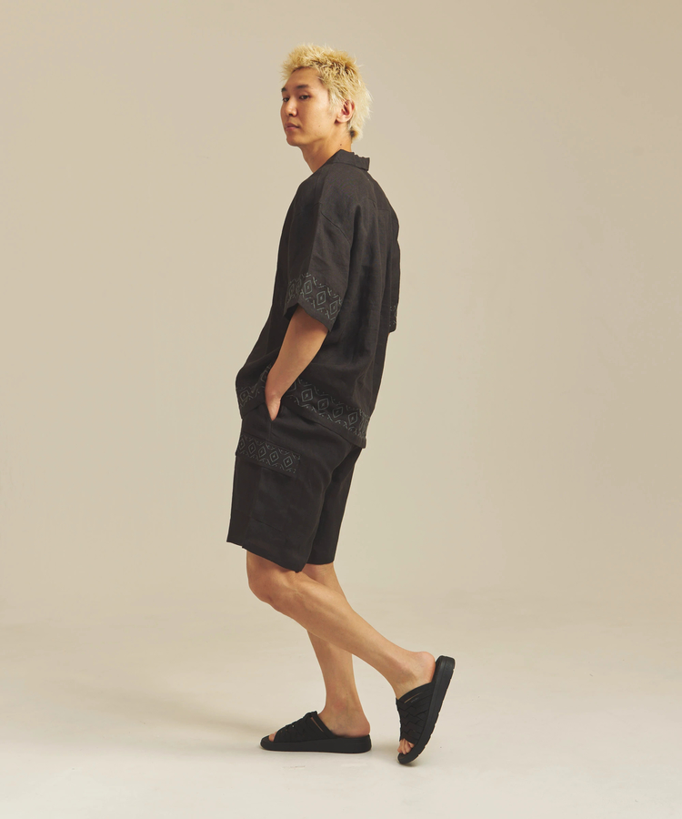 JACKROSE(ジャックローズ) |BAYCANT/ベイカント リネン100% オープンカラーSSシャツ *セットアップ対応(MENS)