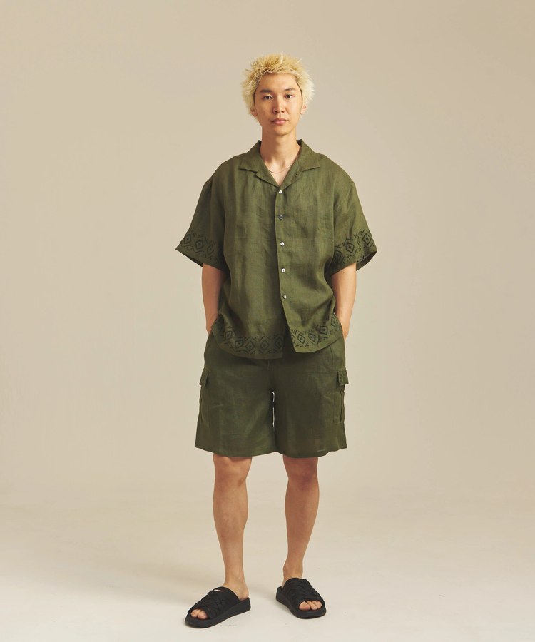 JACKROSE(ジャックローズ) |BAYCANT/ベイカント リネン100% オープンカラーSSシャツ *セットアップ対応(MENS)
