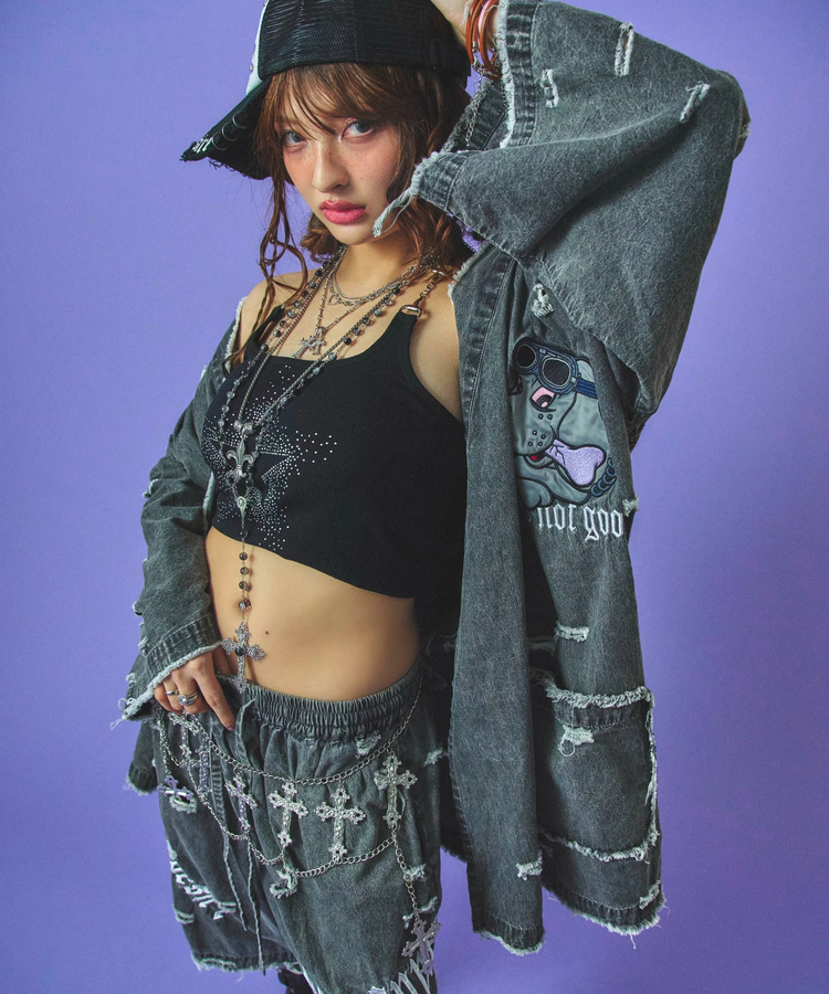 JACKROSE(ジャックローズ) |GALFY/ガルフィー 闇に染まりしボロボロ甚平(MENS)