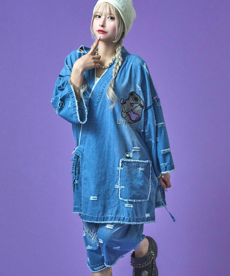 JACKROSE(ジャックローズ) |GALFY/ガルフィー 闇に染まりしボロボロ甚平(MENS)