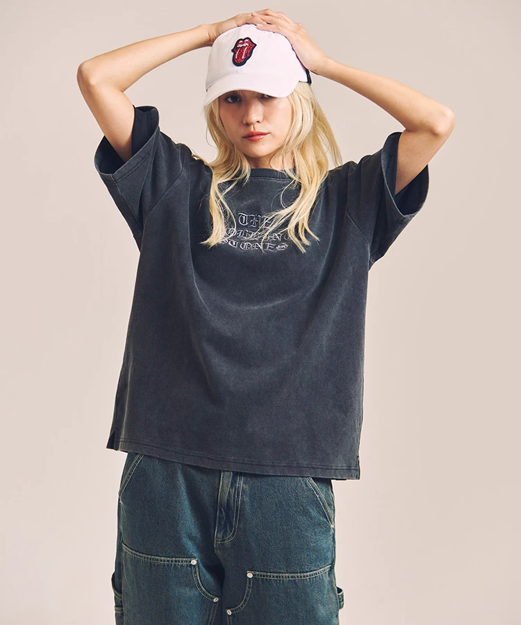 JACKROSE(ジャックローズ) |【The Rolling Stones×JACKROSE】Lips&Tongue サークル・ラインストーン/SSTEE(MENS)