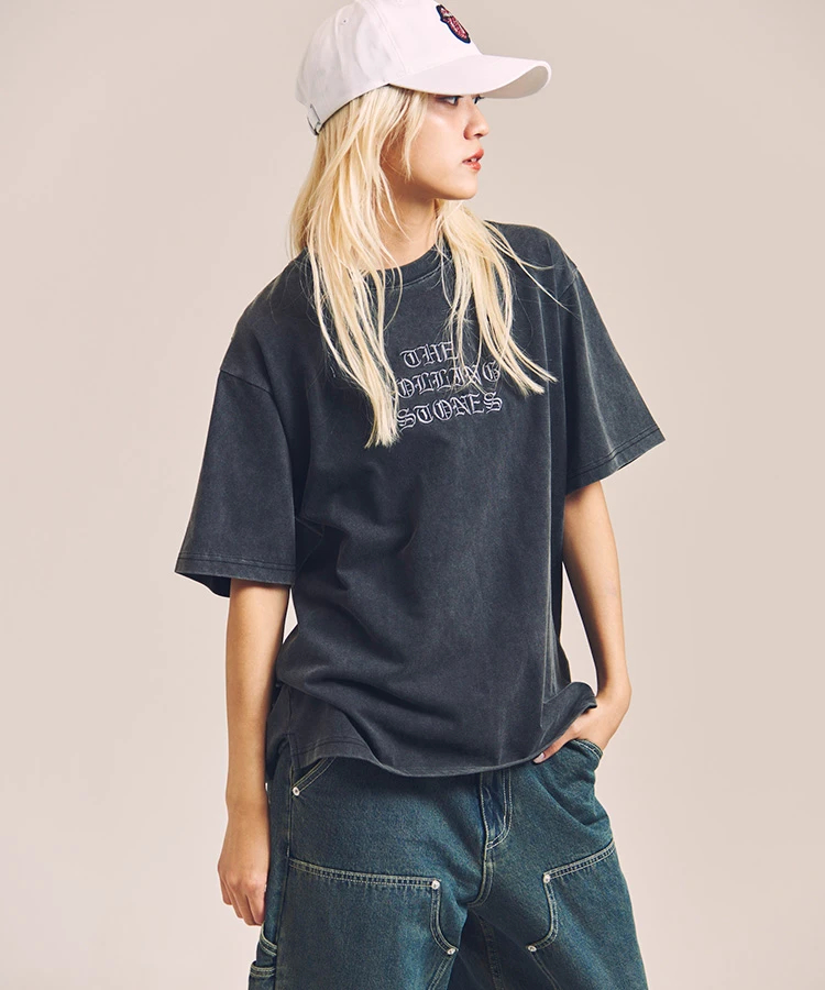 JACKROSE(ジャックローズ) |【The Rolling Stones×JACKROSE】Lips&Tongue サークル・ラインストーン/SSTEE(MENS)