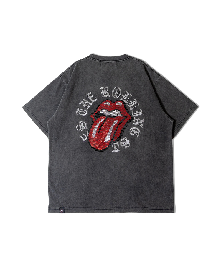 JACKROSE(ジャックローズ) |【The Rolling Stones×JACKROSE】Lips&Tongue サークル・ラインストーン/SSTEE(MENS)