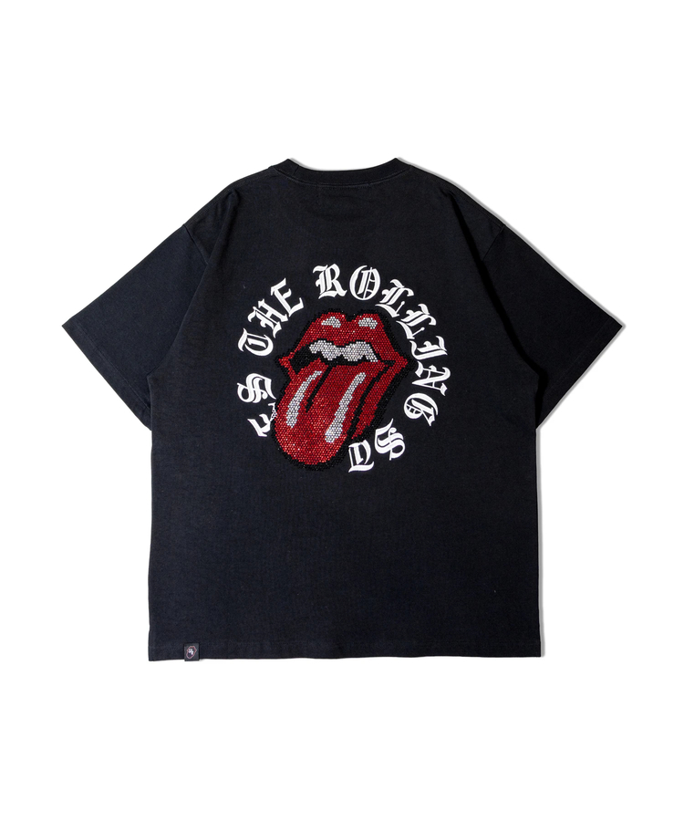 JACKROSE(ジャックローズ) |【The Rolling Stones×JACKROSE】Lips&Tongue サークル・ラインストーン/SSTEE(MENS)