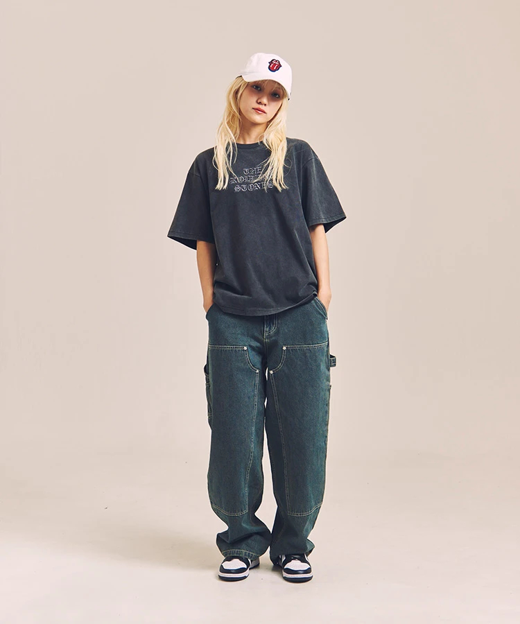 JACKROSE(ジャックローズ) |【The Rolling Stones×JACKROSE】Lips&Tongue サークル・ラインストーン/SSTEE(MENS)