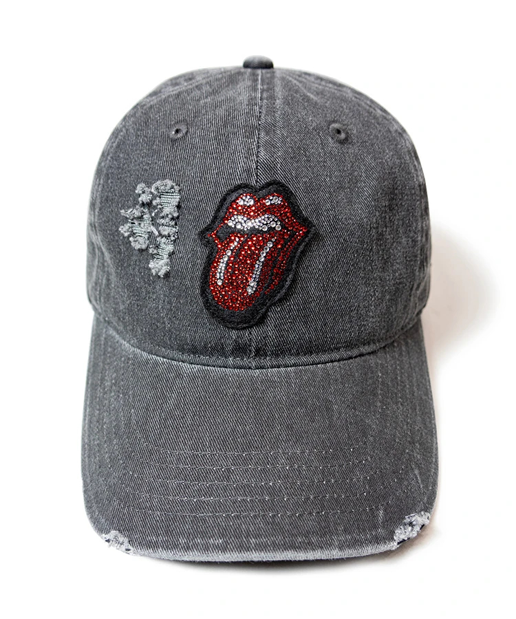 JACKROSE x THEROLLINGSTONES 別注バタフライリフレクタ The Rolling Stones×JACKROSE】Lips&Tongue ラインストーン