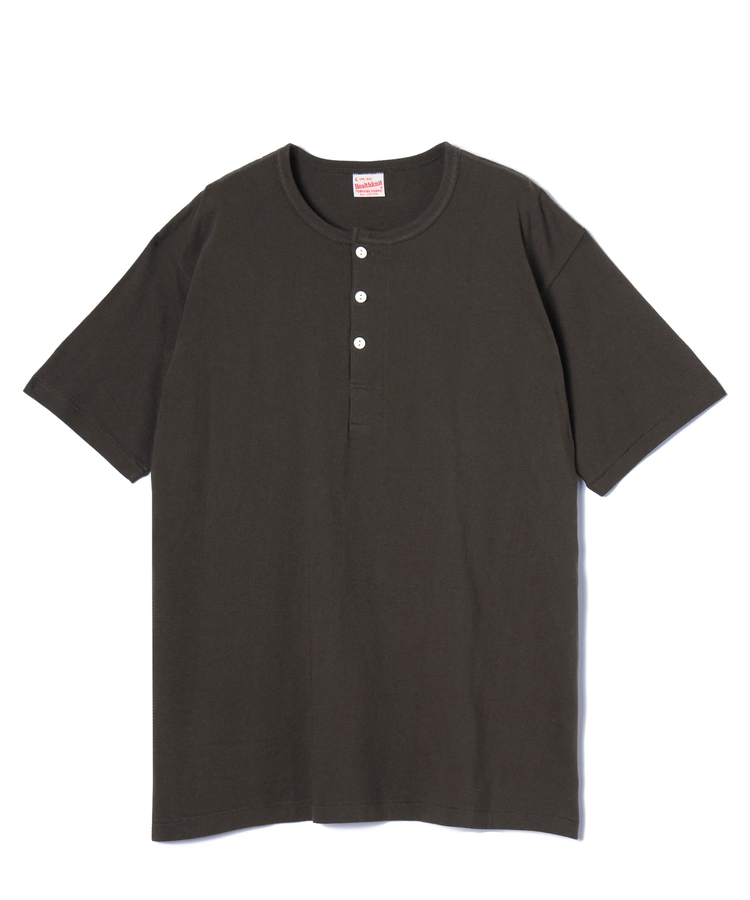 Healthknit/ヘルスニット TOMPKINS JERSEY HENLEY NECK S/S TEE(MENS