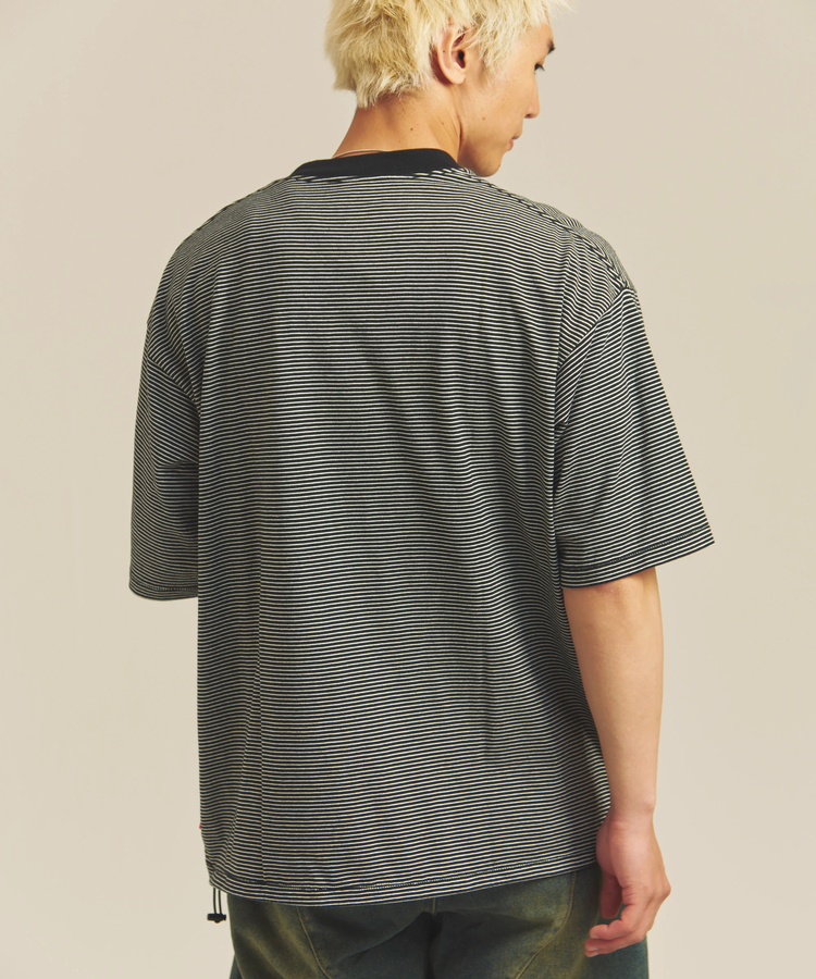 Healthknit/ヘルスニット NARROW BORDER JERSEY WIDE CREW NECK S/S