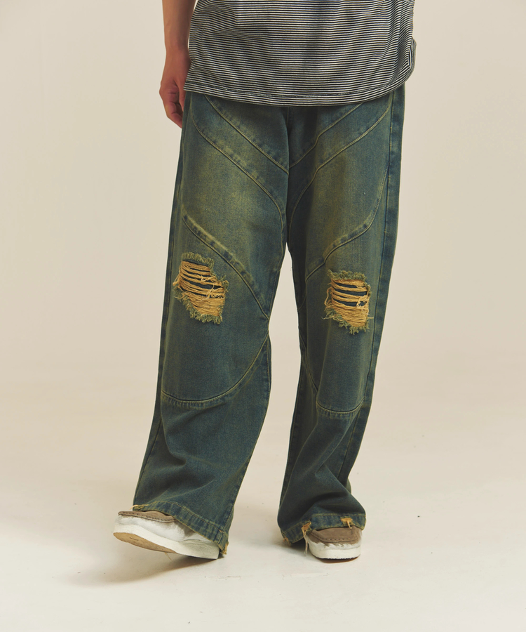 JACKROSE(ジャックローズ) |GA BIO-WASH DAMAGE  DENIM(MENS)