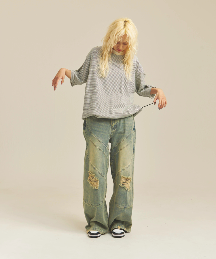 JACKROSE(ジャックローズ) |GA BIO-WASH DAMAGE  DENIM(MENS)