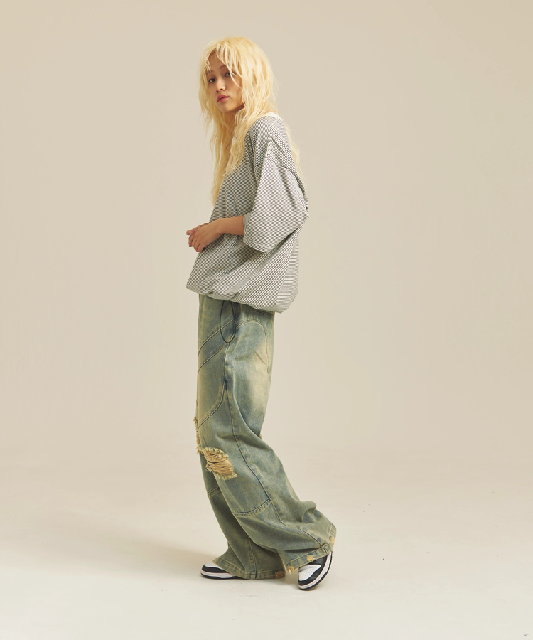 JACKROSE(ジャックローズ) |GA BIO-WASH DAMAGE  DENIM(MENS)