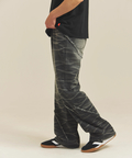 JACKROSE(ジャックローズ) |JE-SELECT-ナナメ切替・ブラスト加工/デニムパンツ(MENS)
