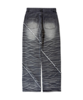 JACKROSE(ジャックローズ) |JE-SELECT-ナナメ切替・ブラスト加工/デニムパンツ(MENS)