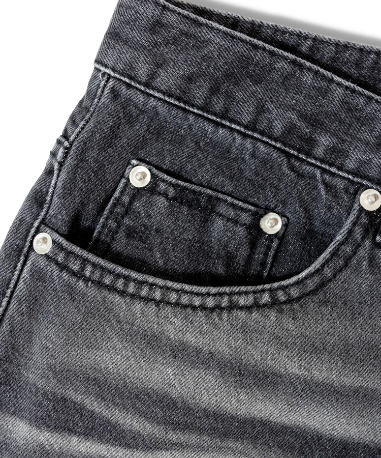 JACKROSE(ジャックローズ) |JE-SELECT-ナナメ切替・ブラスト加工/デニムパンツ(MENS)