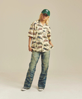 JACKROSE(ジャックローズ) |JE-SELECT-ナナメ切替・ブラスト加工/デニムパンツ(MENS)