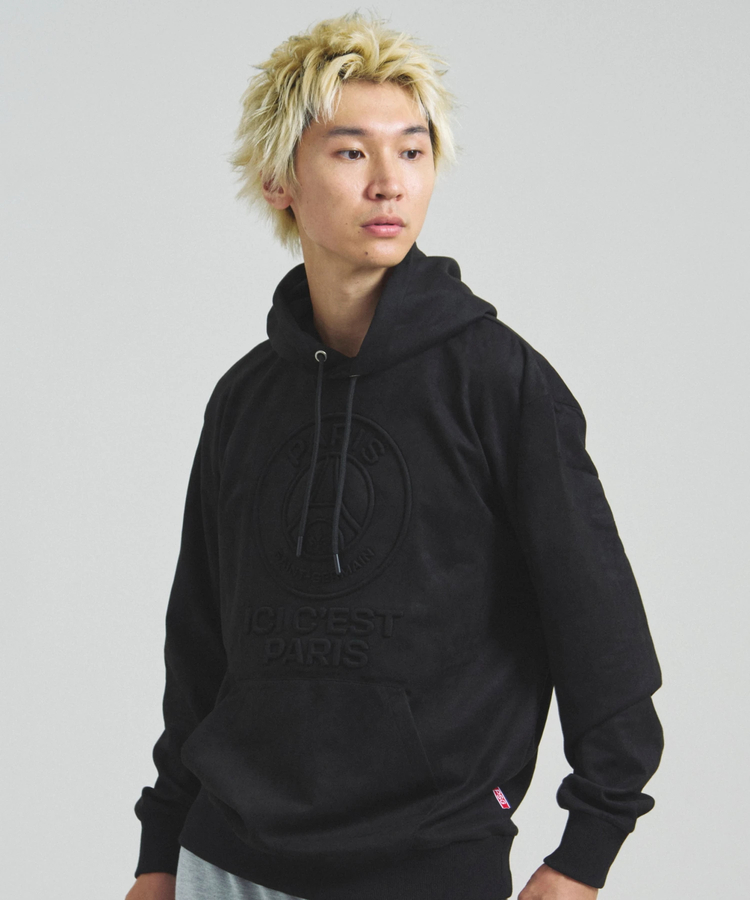 JACKROSE(ジャックローズ) |Paris Saint-Germain F.C./パリサンジェルマン フェイクスウェード・エンボスロゴ.フーディー(MENS)