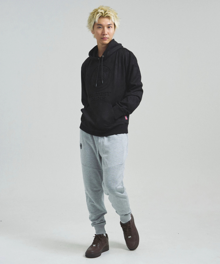 JACKROSE(ジャックローズ) |Paris Saint-Germain F.C./パリサンジェルマン フェイクスウェード・エンボスロゴ.フーディー(MENS)