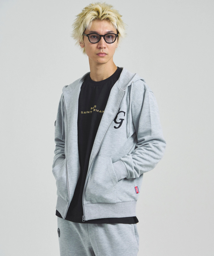 JACKROSE(ジャックローズ) |Paris Saint-Germain F.C./パリサンジェルマン テックフリース・EMB LOGO-ZIPパーカー(MENS)