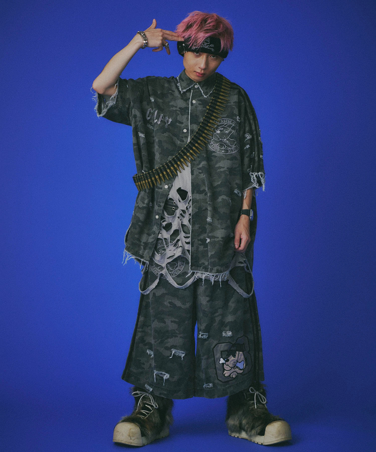 JACKROSE(ジャックローズ) |GALFY/ガルフィー カモフラかも?ボロボロシャツ SS(MENS)