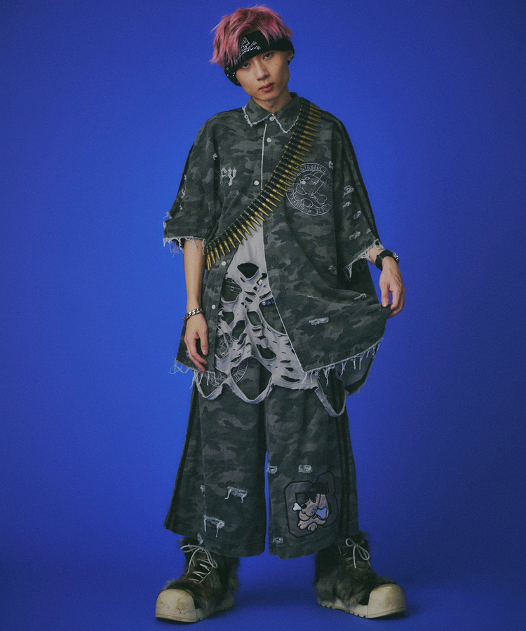 JACKROSE(ジャックローズ) |GALFY/ガルフィー カモフラかも?ボロボロシャツ SS(MENS)