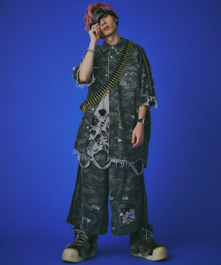 JACKROSE(ジャックローズ) |GALFY/ガルフィー カモフラかも?ボロボロシャツ SS(MENS)
