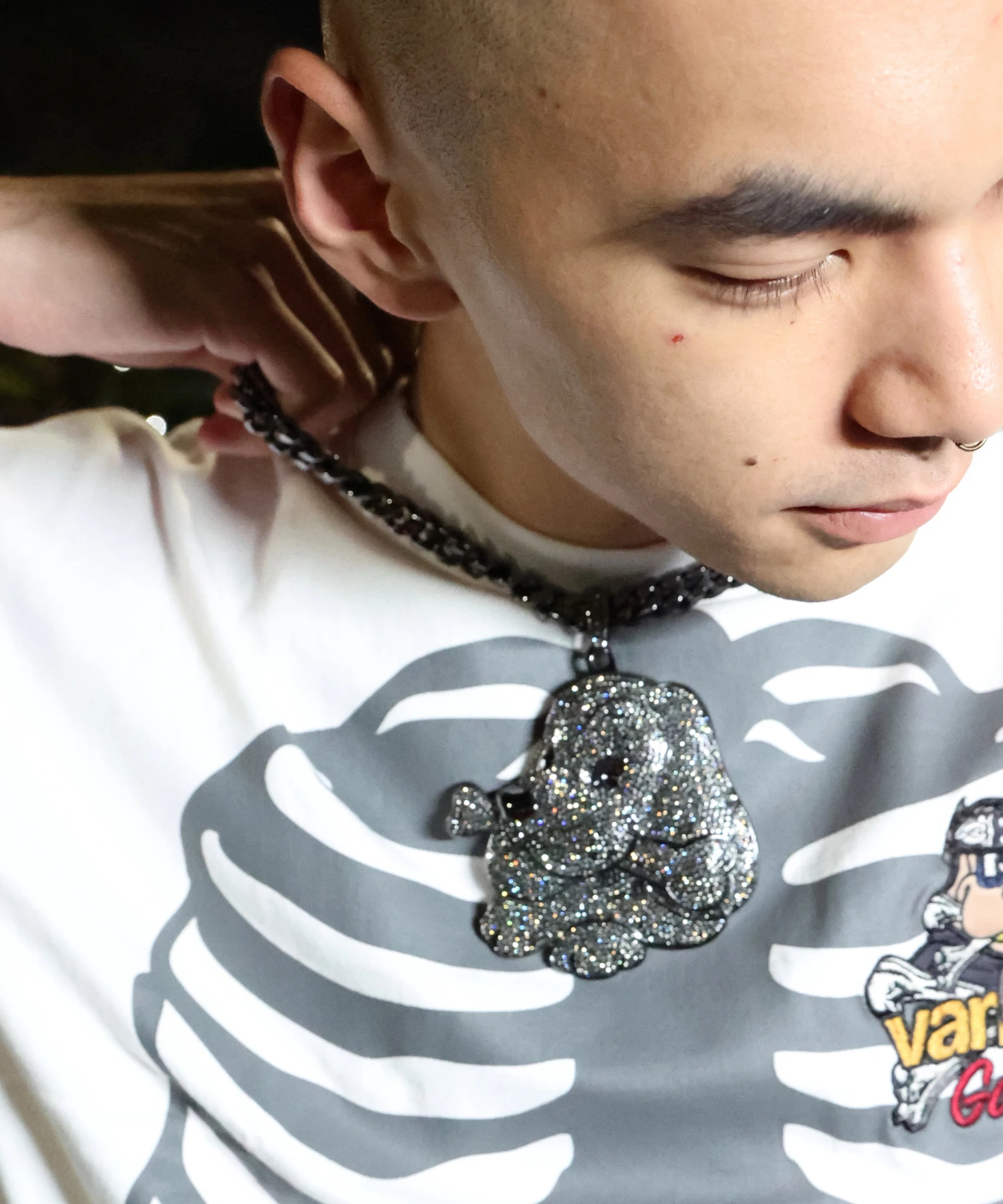 n*●様 GALFY／ガルフィー・黒光りブリンブリンネックレス（ブラック） GALFY (ガルフィー) 黒光りブリンブリンネックレス / ロック