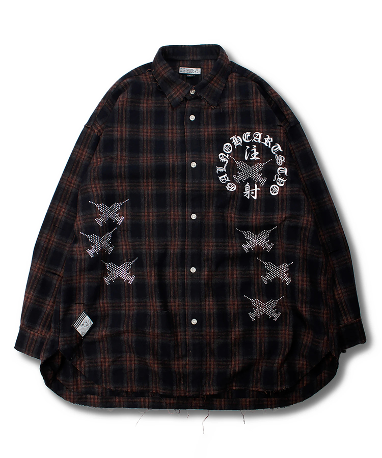 JACKROSE(ジャックローズ) |GALFY/ガルフィー ピカピカ注射器ボロシャツ LS(MENS)