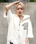 JACKROSE(ジャックローズ) |【GALFY×GALLIS ADDICTION】クロスガリノハーツ半袖パーカー*セットアップ対応(MENS/WOMENS)