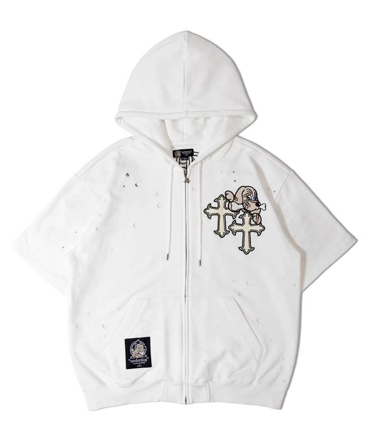 JACKROSE(ジャックローズ) |【GALFY×GALLIS ADDICTION】クロスガリノハーツ半袖パーカー*セットアップ対応(MENS/WOMENS)