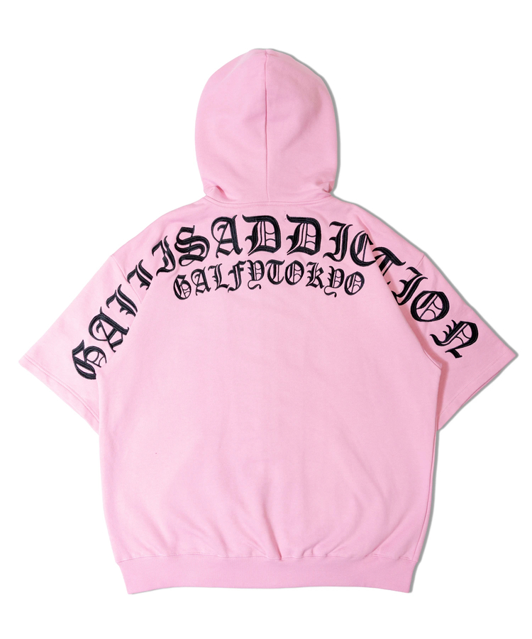 JACKROSE(ジャックローズ) |【GALFY×GALLIS ADDICTION】クロスガリノハーツ半袖パーカー*セットアップ対応(MENS/WOMENS)