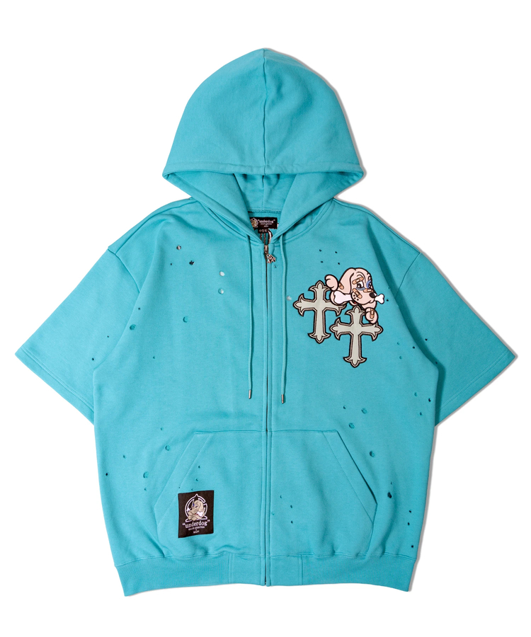 JACKROSE(ジャックローズ) |【GALFY×GALLIS ADDICTION】クロスガリノハーツ半袖パーカー*セットアップ対応(MENS/WOMENS)