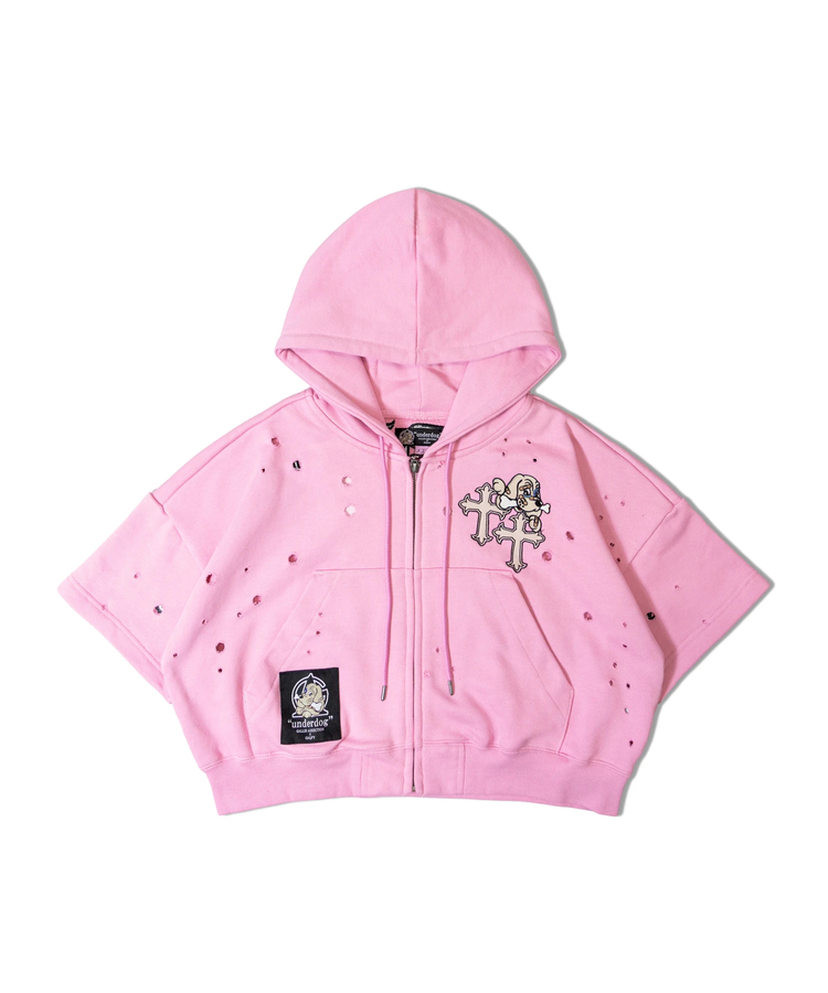 JACKROSE(ジャックローズ) |【GALFY×GALLIS ADDICTION】クロスガリノハーツ半袖パーカー*セットアップ対応(MENS/WOMENS)