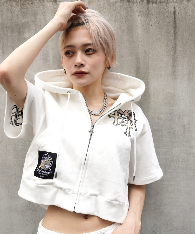 JACKROSE(ジャックローズ) |【GALFY×GALLIS ADDICTION】クロスガリノハーツ半袖パーカー*セットアップ対応(MENS/WOMENS)