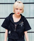JACKROSE(ジャックローズ) |【GALFY×GALLIS ADDICTION】クロスガリノハーツ半袖パーカー*セットアップ対応(MENS/WOMENS)