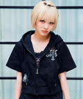 JACKROSE(ジャックローズ) |【GALFY×GALLIS ADDICTION】クロスガリノハーツ半袖パーカー*セットアップ対応(MENS/WOMENS)
