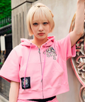 JACKROSE(ジャックローズ) |【GALFY×GALLIS ADDICTION】クロスガリノハーツ半袖パーカー*セットアップ対応(MENS/WOMENS)